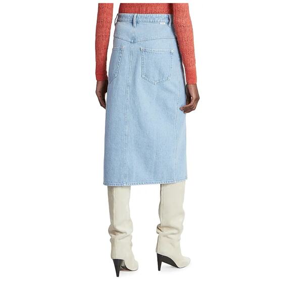 Isabel Marant Étoile Vandy Button Front Denim Skirt Size 42 FR, 10 US - Picture 2 of 15